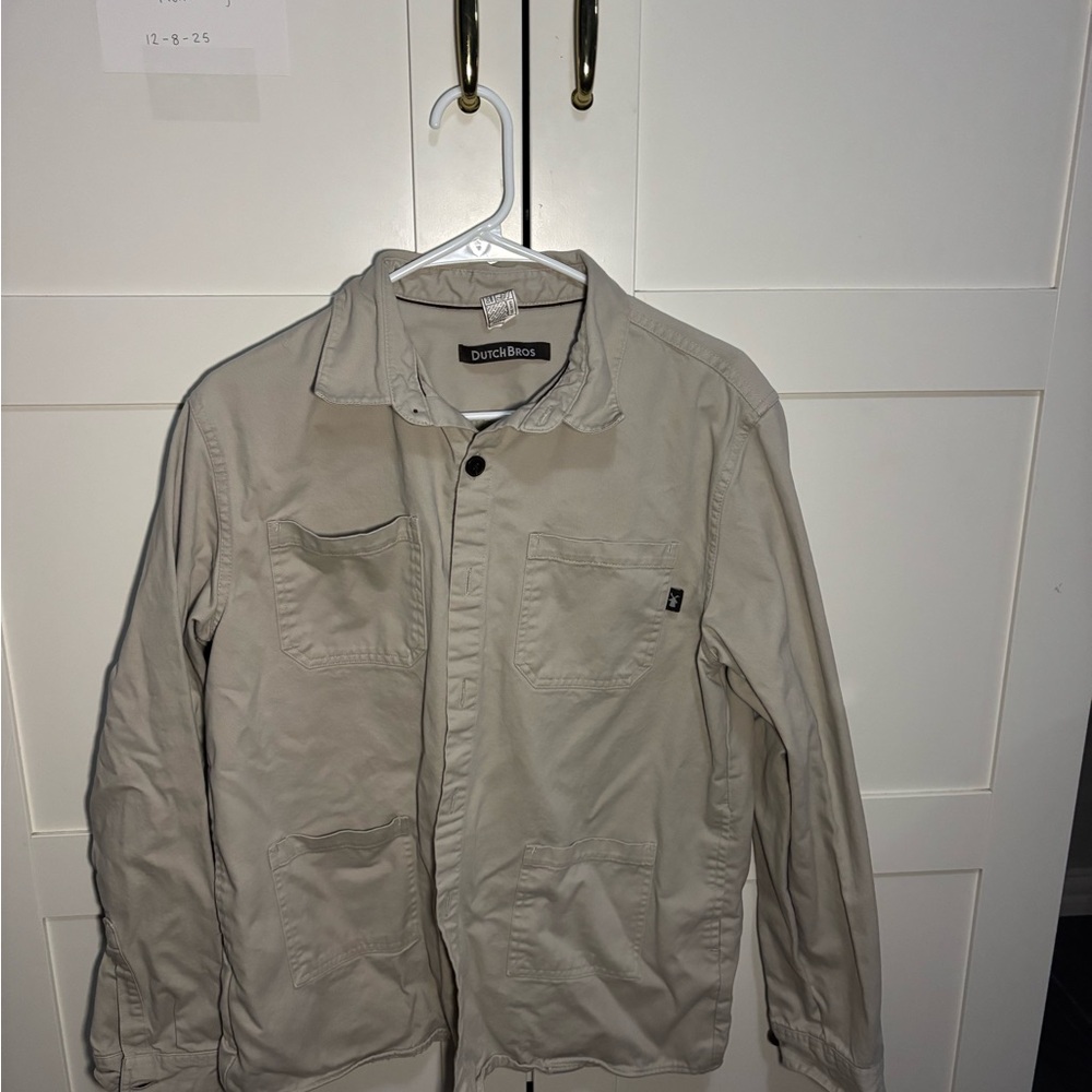 Dutch Bros Utility Jacket / Shirt Jacket – Light Khaki (Unisex)